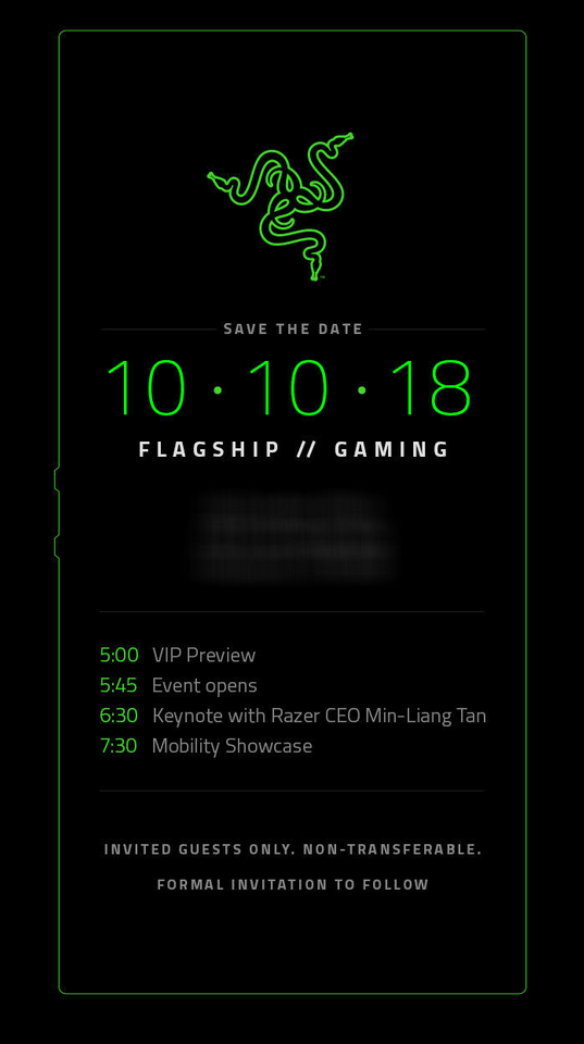 Razer Phone 2 sẽ ra mắt vào ngày 10/10