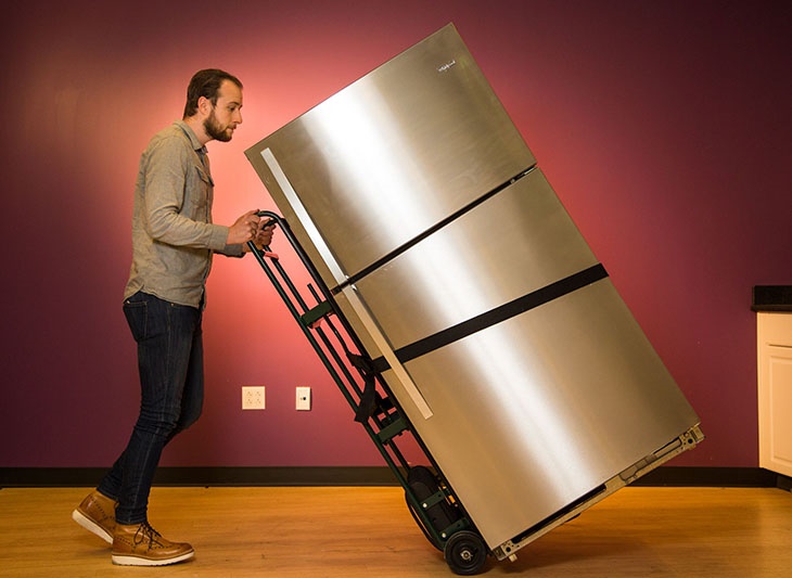 Adjust the base of the refrigerator