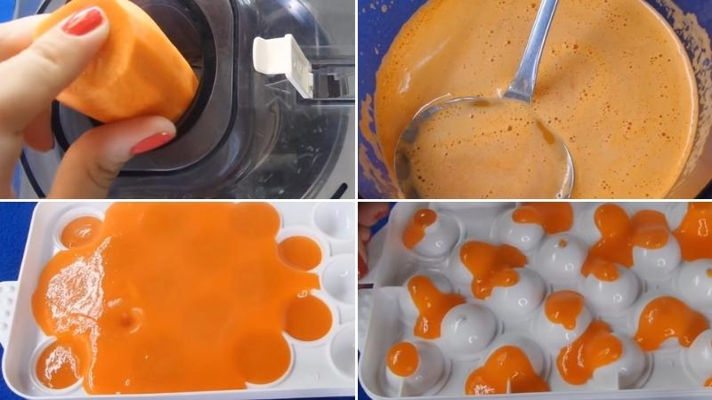  Làm nhân trứng muối bằng cà rốt