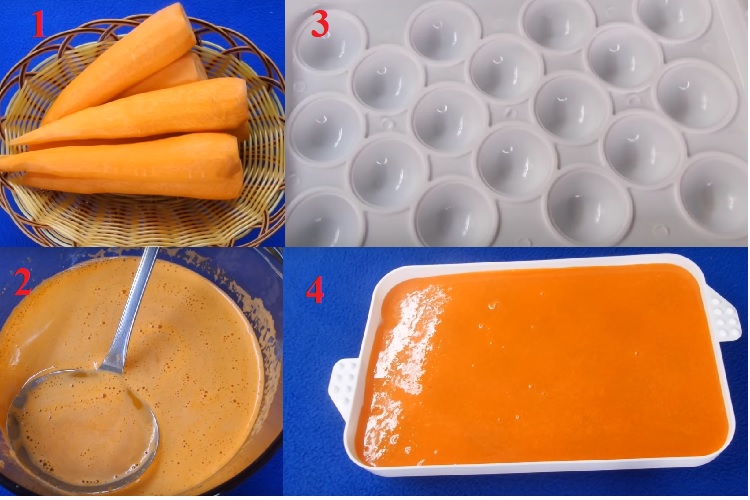 Làm nhân trứng muối bằng cà rốt Làm nhân trứng muối bằng cà rốt