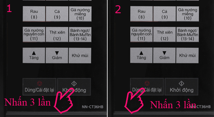 Hướng dẫn sử dụng Lò vi sóng Panasonic NN-CT36HBYUE 23 lít > Sử dụng Khóa bảng điều khiển