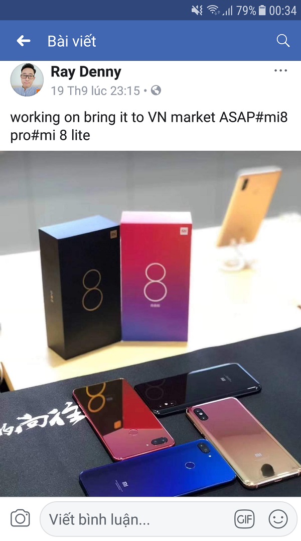 Xiaomi Mi 8 Pro Và Mi 8 Lite Sắp Về Việt Nam