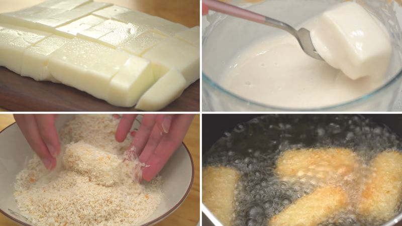 cách làm bánh sữa tươi chiên