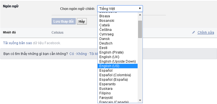 Click on the arrow icon and select Settings.