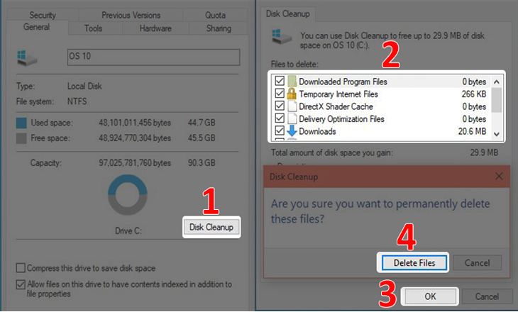 ​Sử dụng tính năng Disk Cleanup