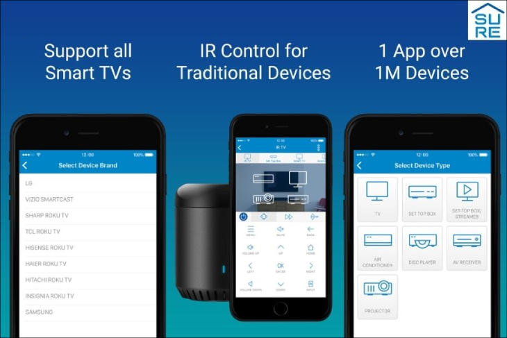 SURE - Smart Home and TV Universal Remote