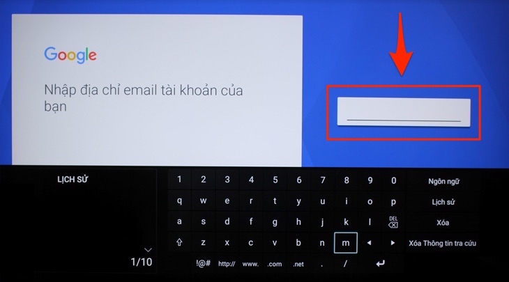 Nhập tên tài khoản Google của bạn