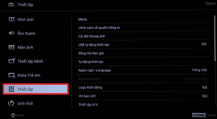 Cách cập nhật phần mềm tự động trên smart tivi sony mới nhất