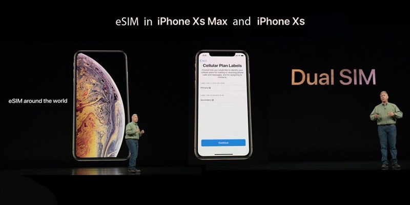 Apple sử dụng eSIM trên iPhone Xs và iPhone Xs Max