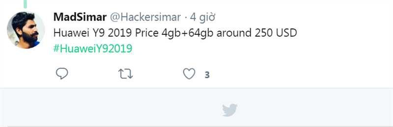 Rò rỉ giá bán của Huawei Y9 (2019)