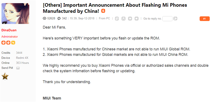 Smartphone Xiaomi hàng xách tay hết đường flash ROM quốc tế