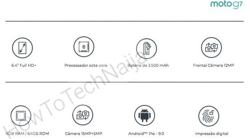 Motorola Moto G7 lộ thông số kỹ thuật