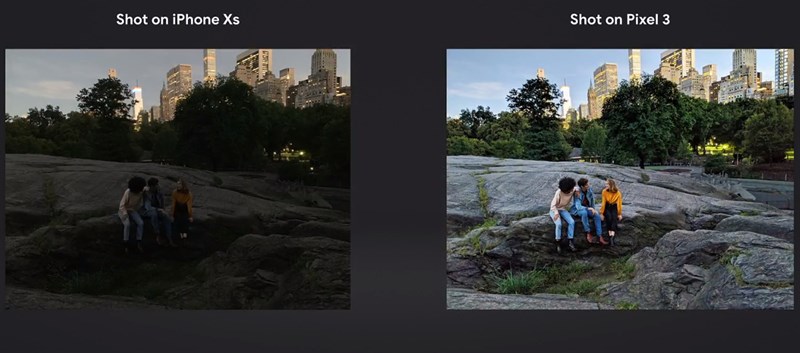 Google cho thấy camera đơn của Pixel 3 tốt hơn camera kép của iPhone Xs Google cho thấy camera đơn của Pixel 3 tốt hơn camera kép của iPhone Xs