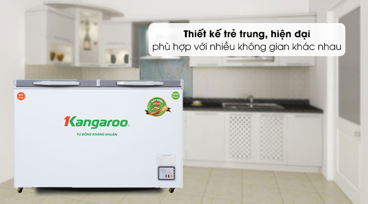 Tủ đông Kangaroo 327 lít KG498KX2 sở hữu thiết kế trẻ trung, hiện đại