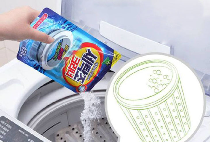 Sử dụng hỗn hợp baking soda pha với nước và giấm trắng