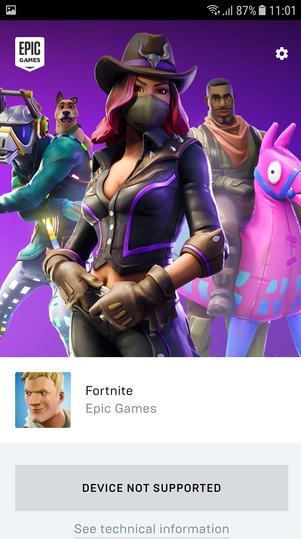 Như vậy, trước mắt Galaxy J7 Prime chưa được hỗ trợ cài đặt Fortnite theo con đường chính thống từ Epic Games