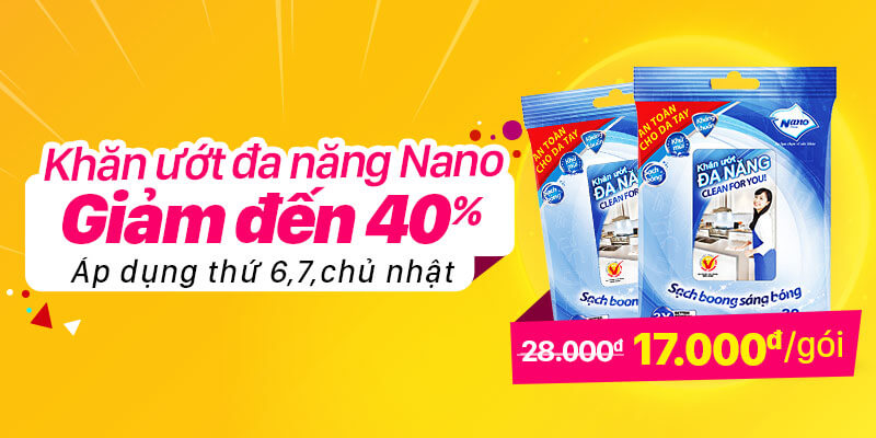 Khăn ướt đa năng Nano giảm giá sốc chỉ còn 17k