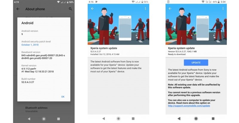 Sony Xperia XZ2 được lên đời Android 9.0 Pie