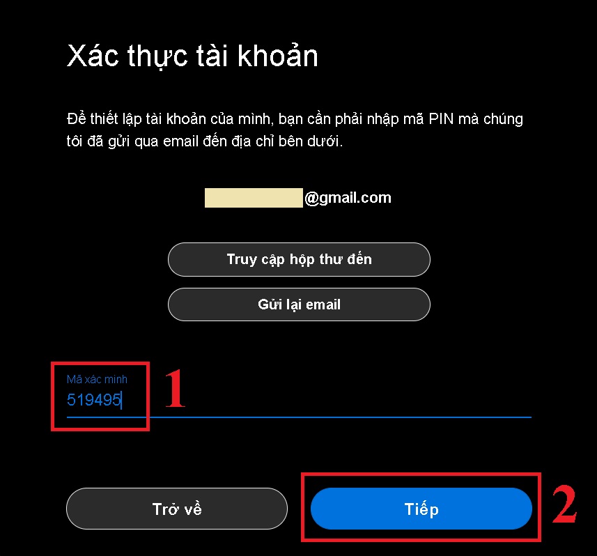 3 cách tạo tài khoản Samsung Account trên Smart tivi Samsung chi tiết > Nhập mã xác minh và chọn Tiếp.