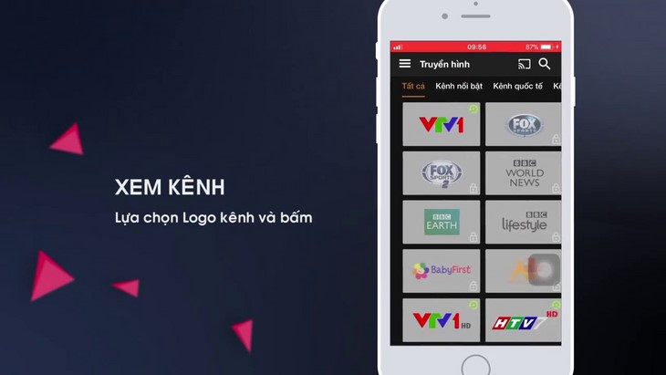 Phần mềm xem Tivi trực tuyến trên điện thoại iPhone