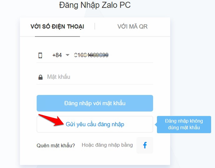 Cách đăng nhập Zalo trên máy tính nhanh chóng, đơn giản nhất > Bạn chọn Gửi yêu cầu đăng nhập