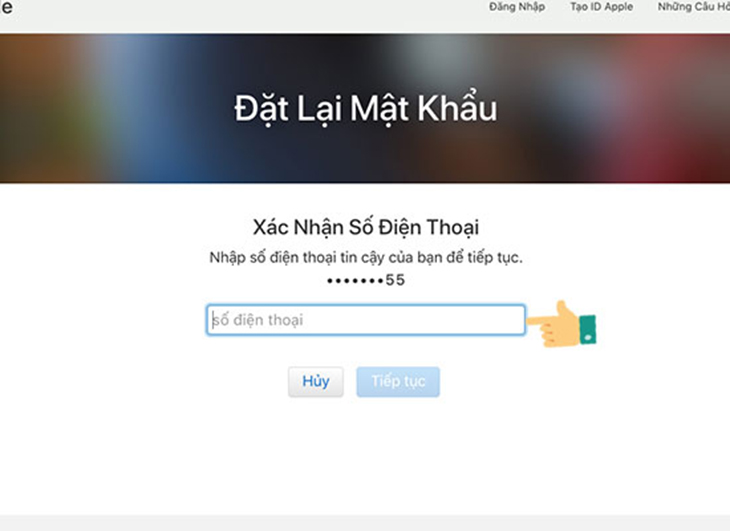 Khôi phục tài khoản iCloud qua máy tính