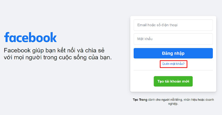 Cách lấy mật khẩu facebook bằng email