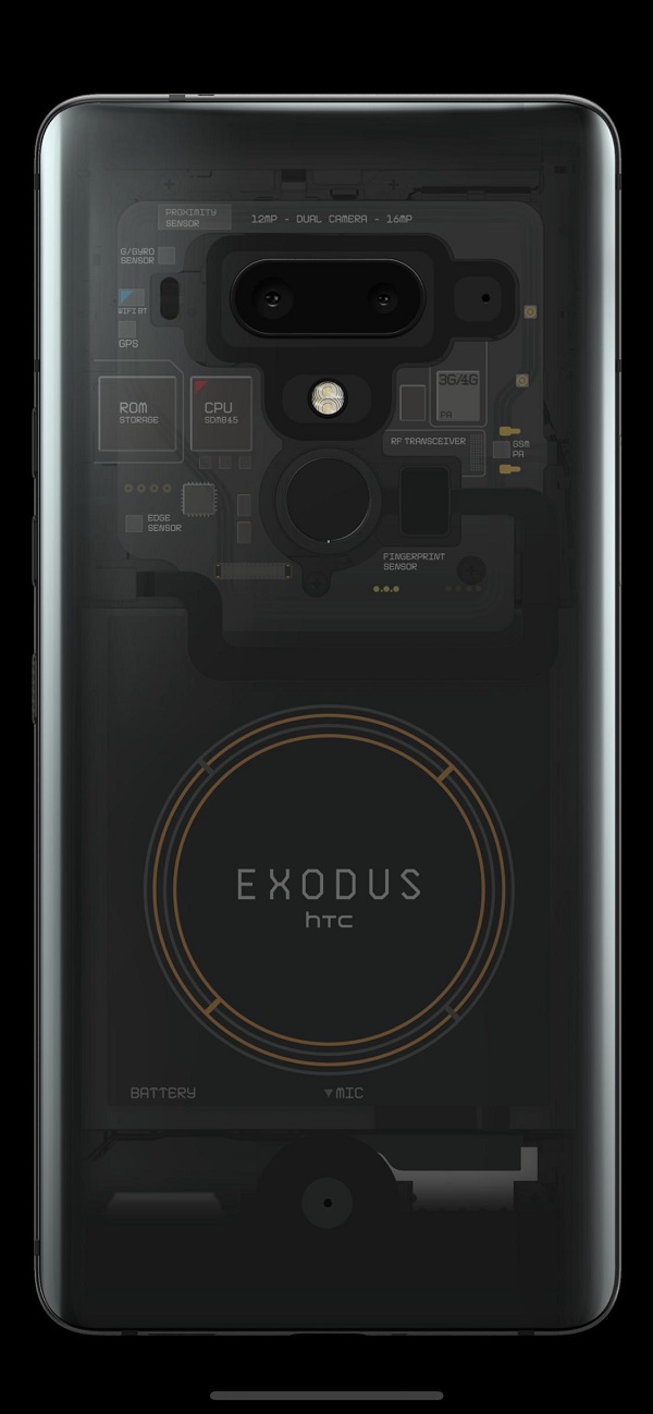 Smartphone “tiền ảo” HTC Exodus 1 trình làng: Chip Snapdragon 845, giá 0.15 BTC