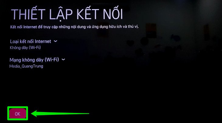 Chọn OK