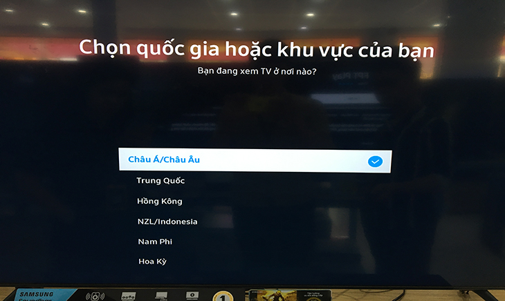 Các bước thiết lập đầu tiên trên smart tivi samsung 1