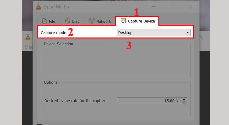  Trên màn hình hiển thị bạn hãy chọn Capture Devic