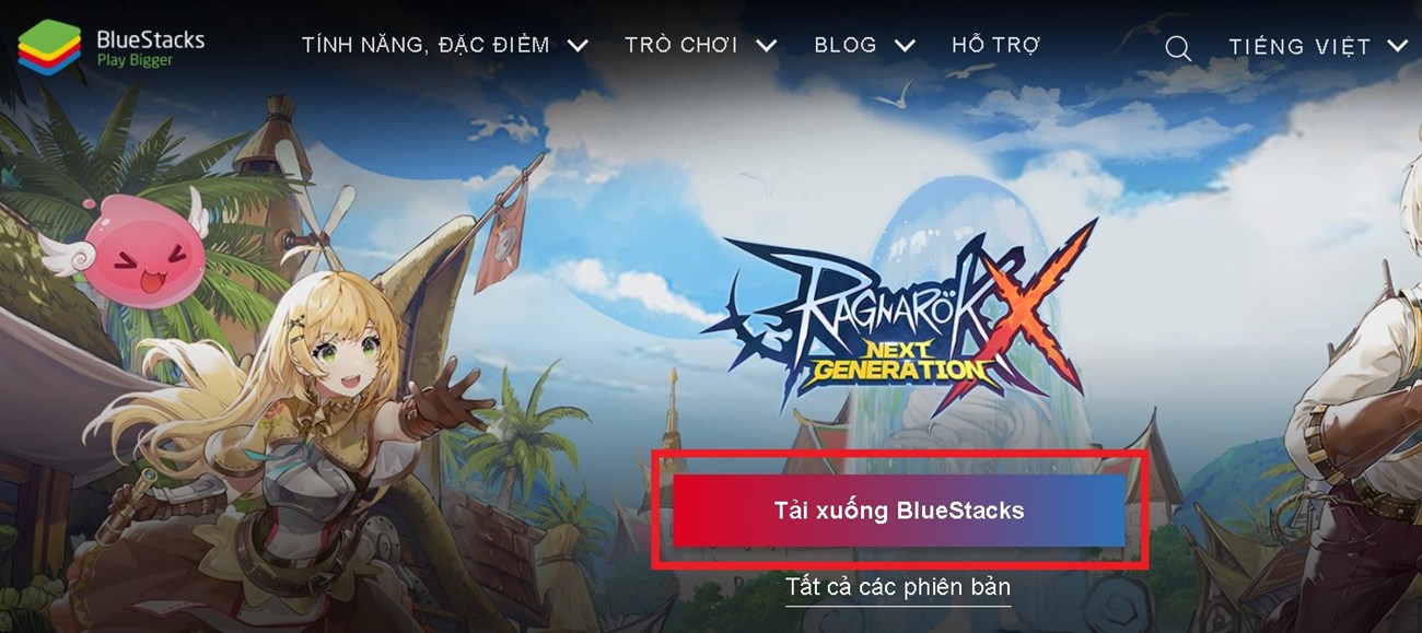 Bạn truy cập vào website bluestacks. Com, tải file cài đặt bluestacks về máy tính.