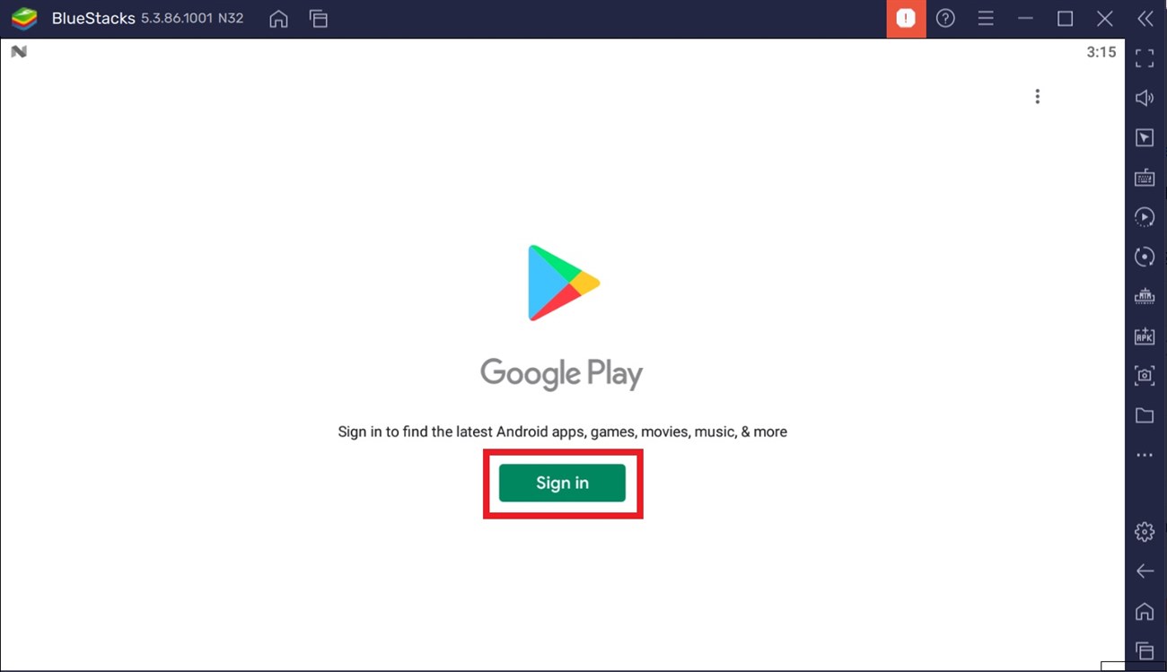 Đăng nhập tài khoản google của bạn để đăng nhập vào ch play.