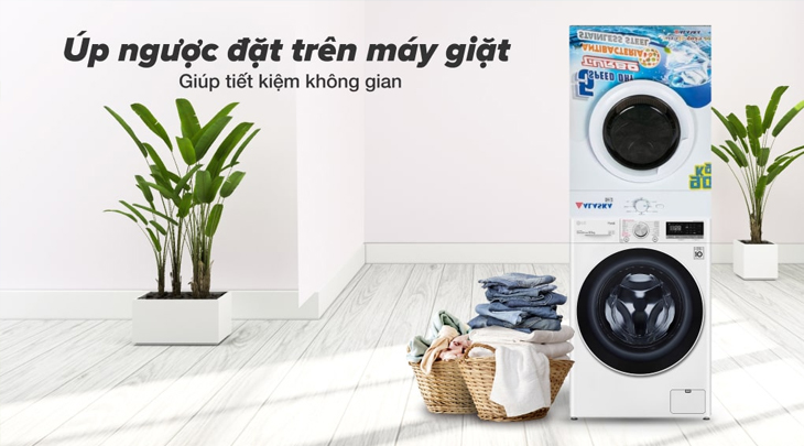 Úp ngược lên máy giặt giúp tiết kiệm không gian