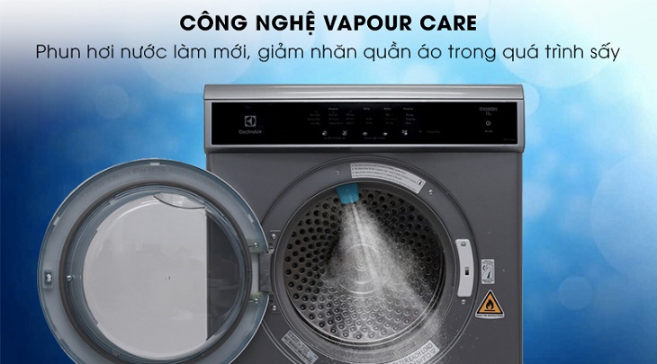 Các công nghệ và tiện ích thường gặp trên máy sấy quần áo Electrolux > Chế độ Vapour Care làm mới quần áo