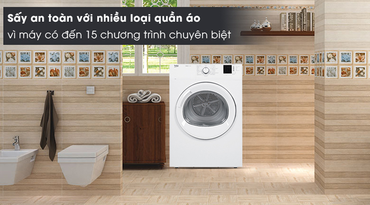 Máy sấy Beko tích hợp 15 chương trình sấy