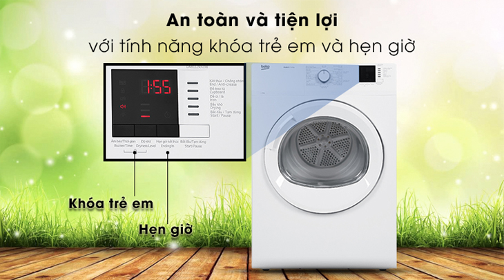 Các tiện ích khóa trẻ em, hẹn giờ vô cùng tiện lợi