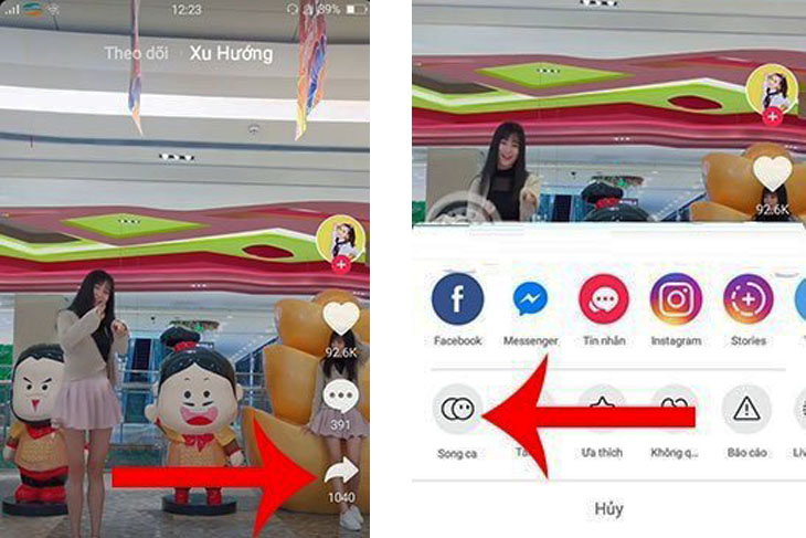 chọn mục song ca 
