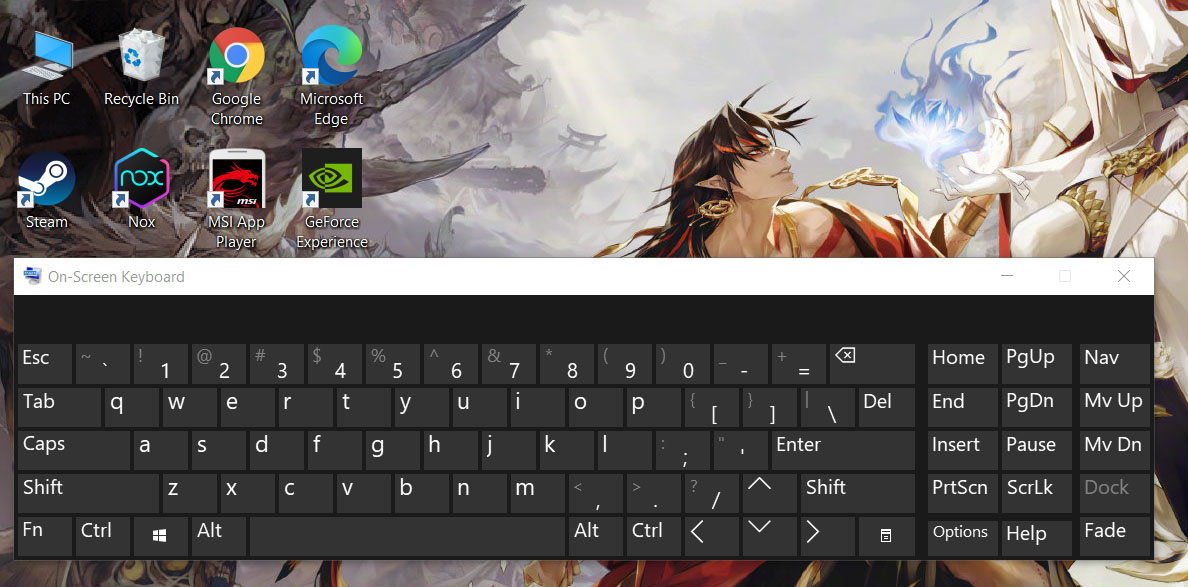 Cách mở bàn phím ảo trên máy tính Windows 7/8/8.1/10 đơn giản nhất > Bàn phím ảo On screen keyboard