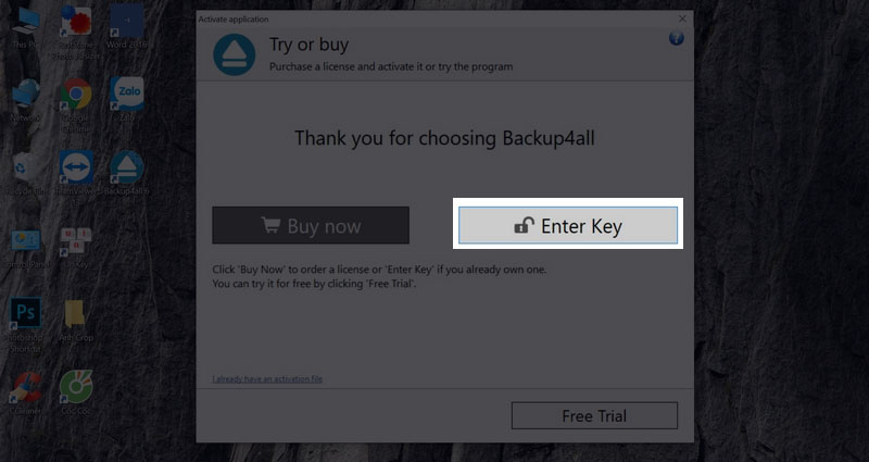 Cách nhận miễn phí phần mềm sao lưu dữ liệu