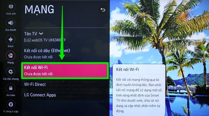 Chọn kết nối Wi-Fi