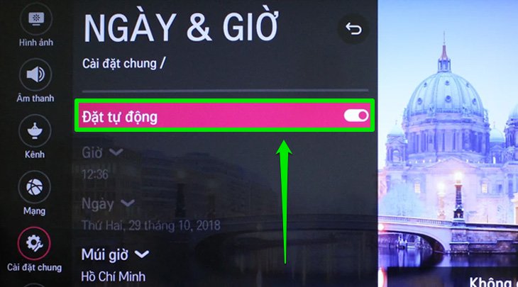 Bật đặt tự động