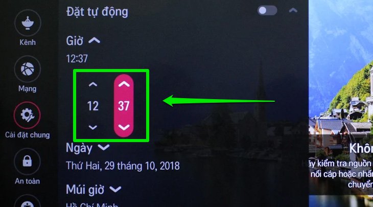 Tùy chỉnh giờ