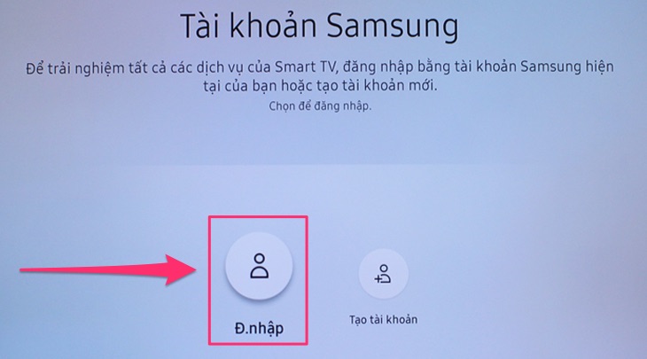 tài khoản tivi samsung