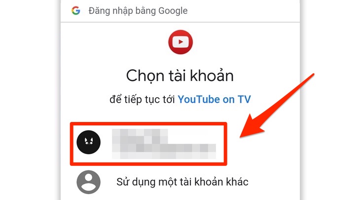 Cách đăng nhập tài khoản Youtube trên Smart tivi Samsung 2018 > Chọn tài khoản muốn đăng nhập