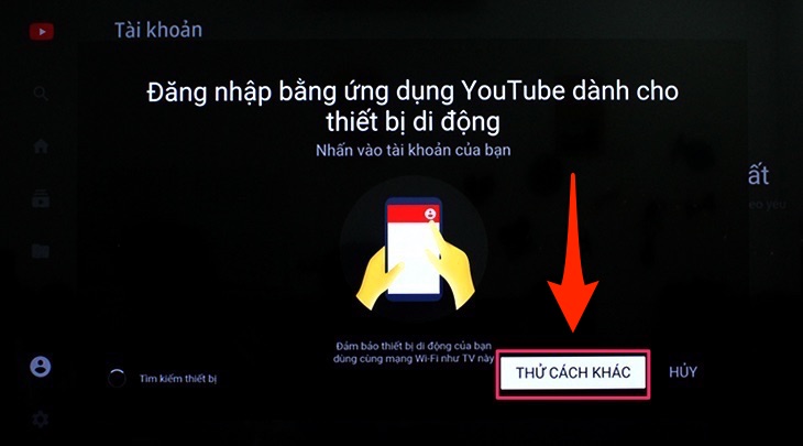 Đăng nhập tài khoản Youtube trên tivi