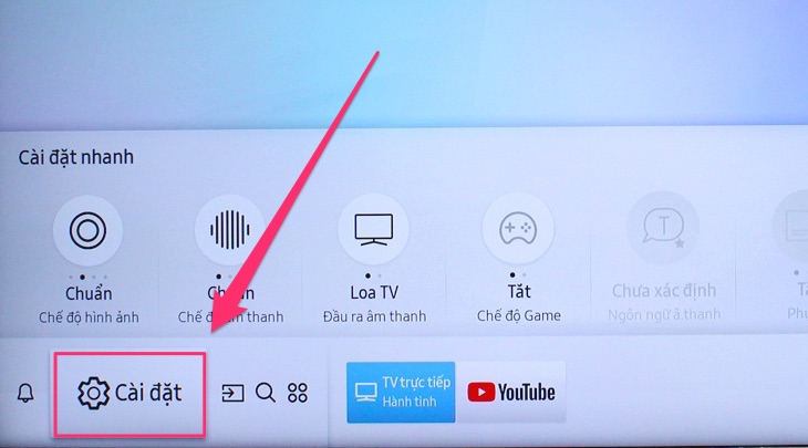 Cách cài đặt thời gian trên Smart tivi Samsung 2018 > Cài đặt trên tivi Samsung