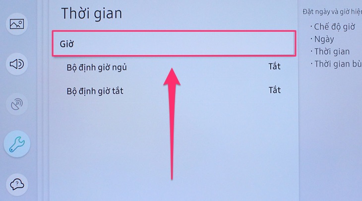 Cách cài đặt thời gian trên Smart tivi Samsung 2018 > Cài đặt thời gian trên Smart tivi Samsung