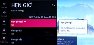 Cách hẹn giờ tắt, bật cho Smart tivi LG 2018