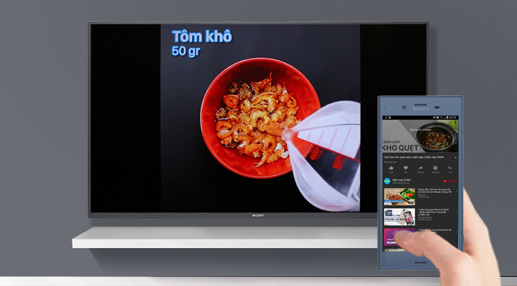 Cách chia sẻ video youtube từ điện thoại, máy tính bảng, laptop lên Android tivi Sony 2018 > Chia sẽ video Youtube lên tivi Sony